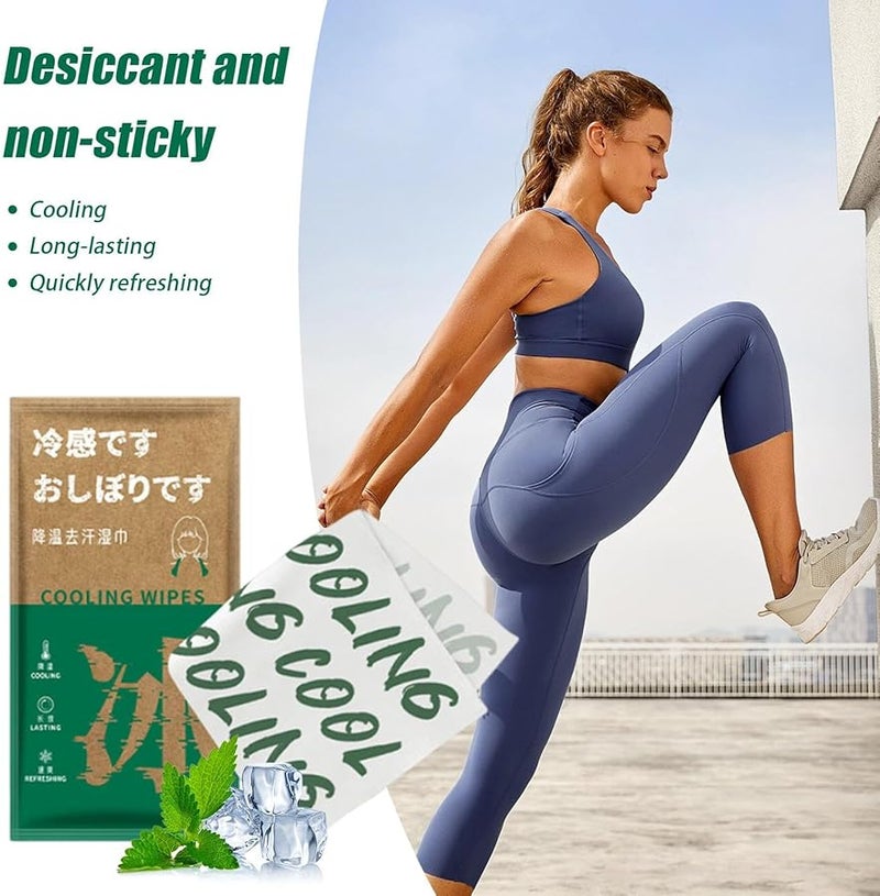 مناديل جاسمين المبردة للإحساس بالثلج لفصل الصيف، مناشف رياضية خارجية للتخييم وصالة الألعاب الرياضية واليوجا. - Image 2